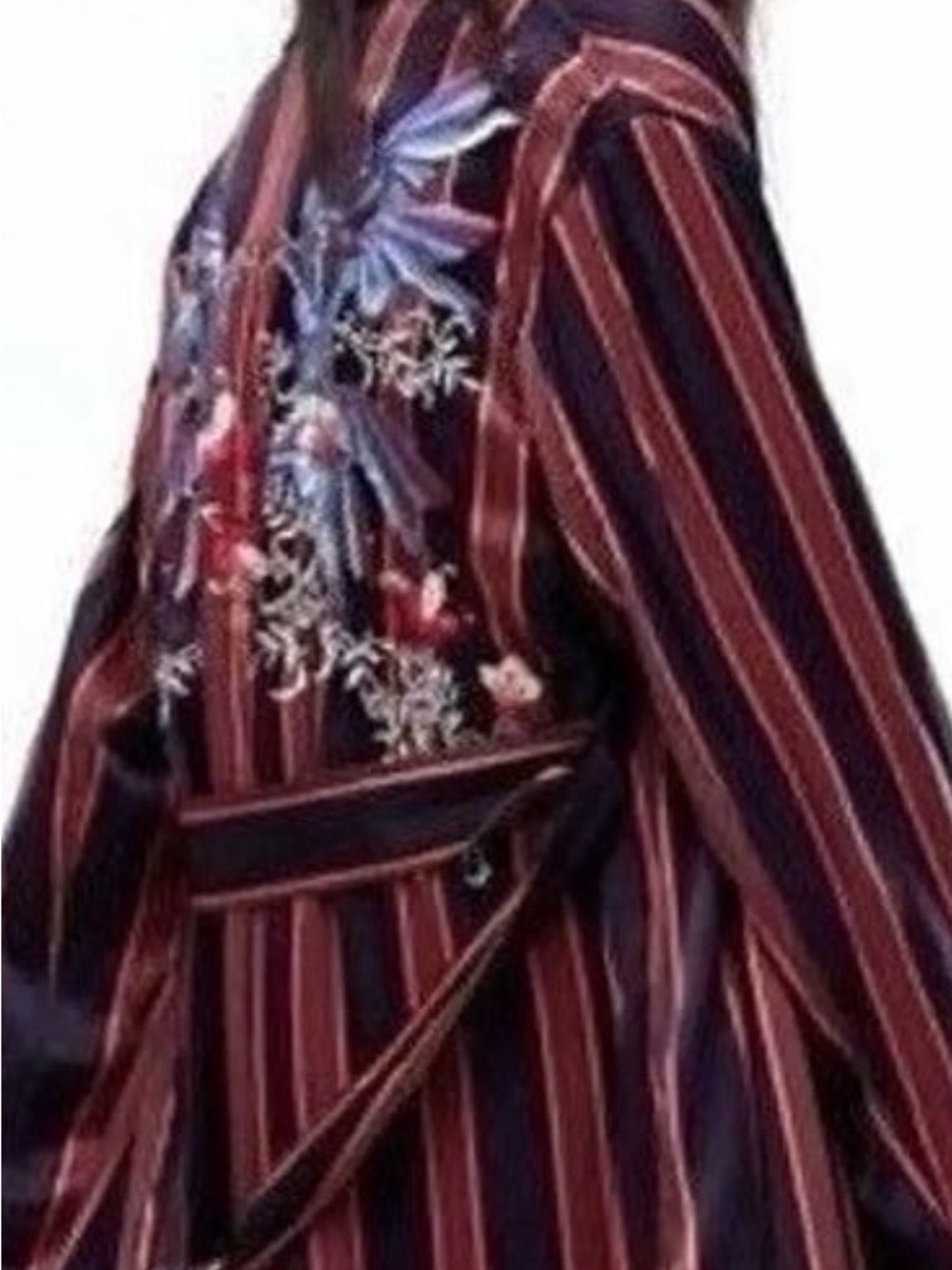 Free People Atrium Striped Embroidered Hummingbird Duster - Picture 4 of 12
